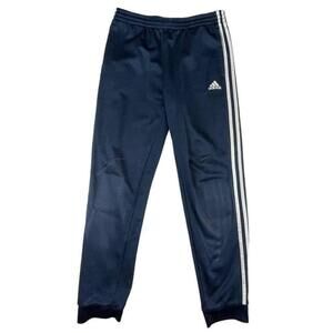 adidas Sweatpants Boys XL Blue Medium Wash Casual Elastic Waist Logo Tapered Leg